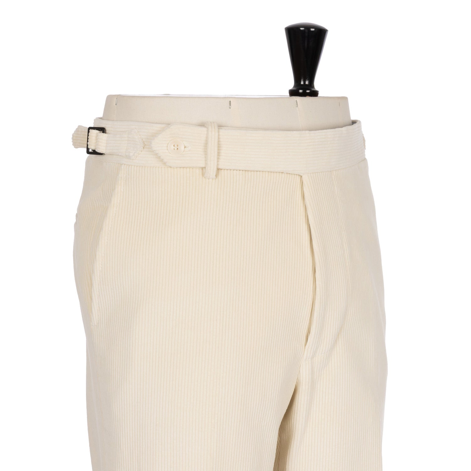 Exclusively for Michael Jondral: Ivory Brisbane Moss 8 Whale Cotton Corduroy Trousers - Rota Sartorial